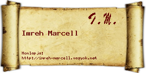 Imreh Marcell névjegykártya